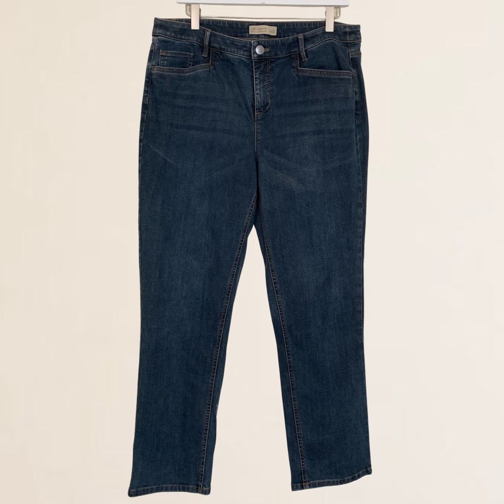 J. Jill Denim Smooth Fit Straight Leg Jeans High Rise 14 Petite